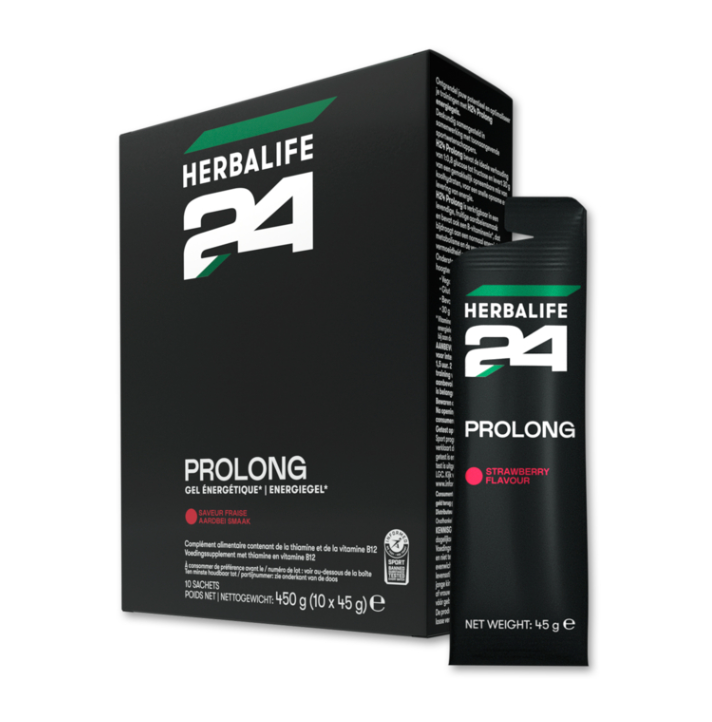 HERBALIFE 24 - Gels énergétiques Prolong H24 Saveur Fraise 10 sachets